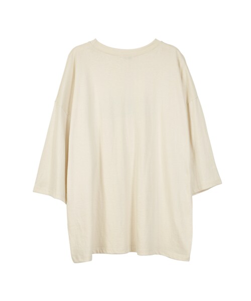 gracegift（グレースギフト）の「韓國休閒美式字母棉T（トップス・レディース・米白/深粉紅/灰・F）」の2枚目の写真