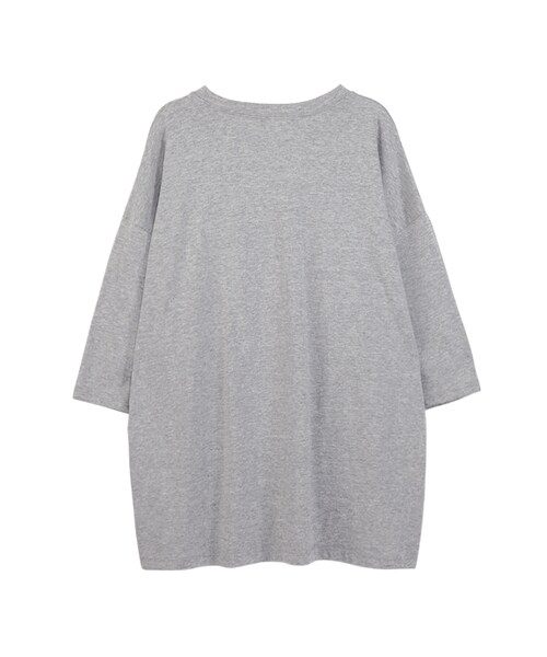 gracegift（グレースギフト）の「韓國休閒美式字母棉T（トップス・レディース・米白/深粉紅/灰・F）」の8枚目の写真