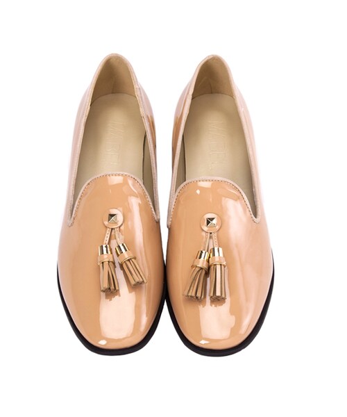 gracegift(グレースギフト)の「韓國微方頭漆皮流蘇樂福鞋(シューズ・レディース・黑/粉・35/36/37/38/39/40)」の12枚目の写真