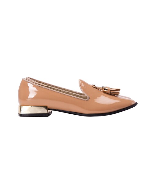 gracegift(グレースギフト)の「韓國微方頭漆皮流蘇樂福鞋(シューズ・レディース・黑/粉・35/36/37/38/39/40)」の11枚目の写真