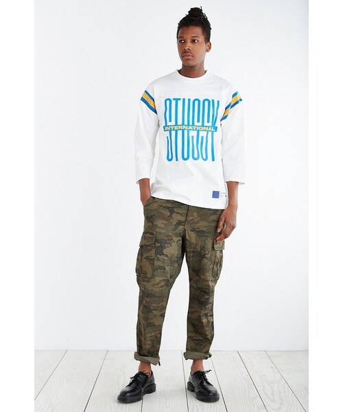 STUSSY（ステューシー）の「Stussy Classic Football Jersey Tee（Tシャツ/カットソー・メンズ・WHITE・L/XL/M/S）」の4枚目の写真