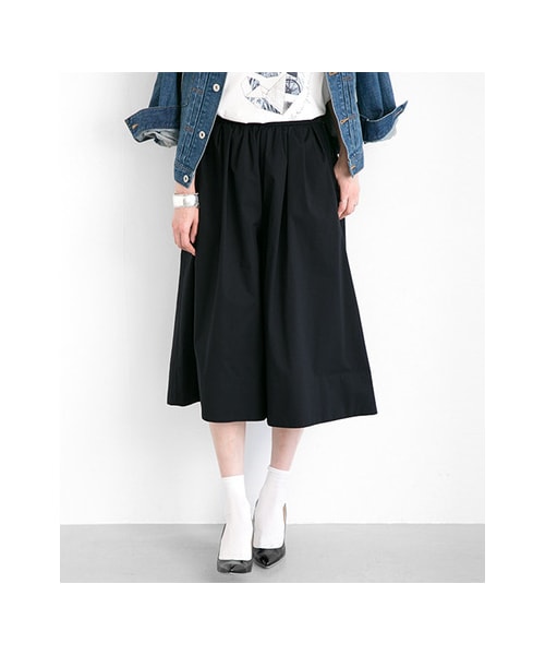 URBAN RESEARCH（アーバンリサーチ）の「T/Cワイドキュロットパンツ（パンツ・レディース・BEIGE/NAVY・FREE）」の3枚目の写真