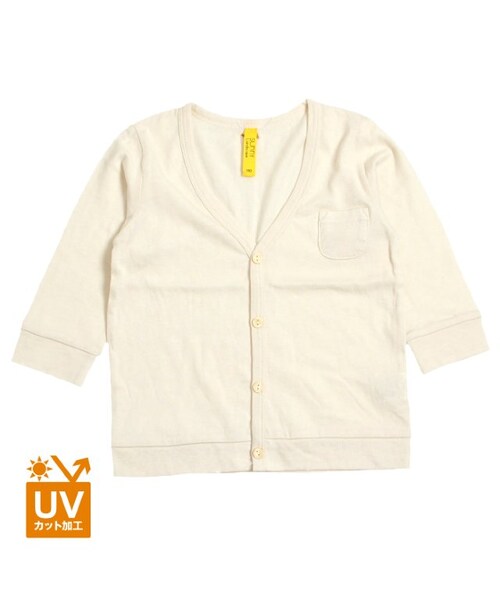 apres les cours(アプレレクール)の「◎UVカット7分袖カーディガン(男の子・女の子)(トップス・キッズ・ブルー/グレー/アイボリー/ピンク・80/90/95/100/110/120/130/140)」の6枚目の写真