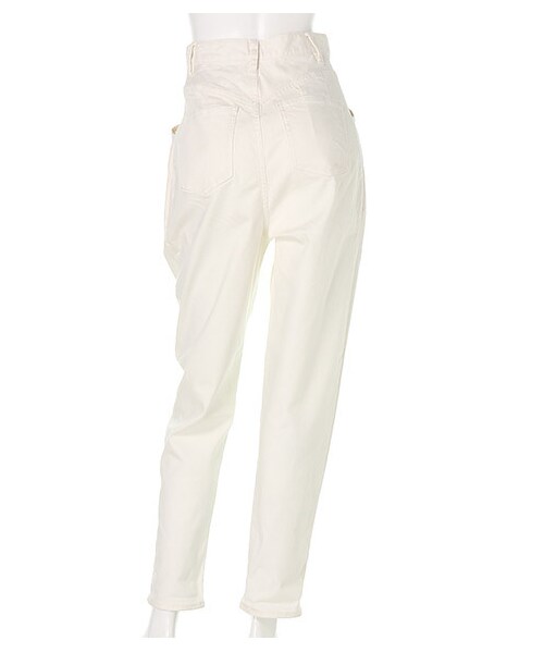 SPIRALGIRL（スパイラルガール）の「デニムタックパンツ（パンツ・レディース・オフホワイト系・1）」の3枚目の写真