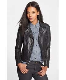 BURBERRY | Burberry Brit 'Isleigh' Lambskin Leather Jacket(ライダースジャケット)