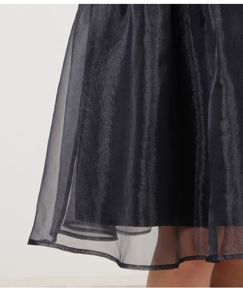 ROPE' PICNIC（ロペピクニック）の「ウエストゴムギャザースカート（スカート・レディース・ホワイト/ネイビー・38）」の7枚目の写真