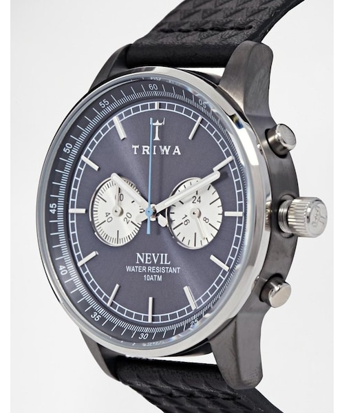 TRIWA（トリワ）の「Triwa Nevil Braided Leather Strap Watch（アナログ腕時計・メンズ・black）」の4枚目の写真