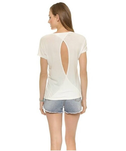 Sol Angeles（ソルエンジェルズ）の「Sol Angeles Hands Off Open Back Tee（Tシャツ/カットソー・レディース・White・XS/S/L/M）」の3枚目の写真