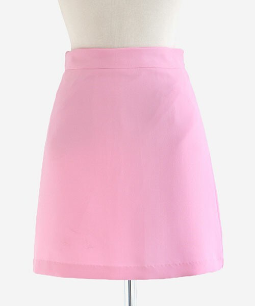 DHOLIC（ディーホリック）の「スプリングカラー台形スカート（スカート・レディース・イエロー/ダークネイビー/ピンク・S/M）」の3枚目の写真