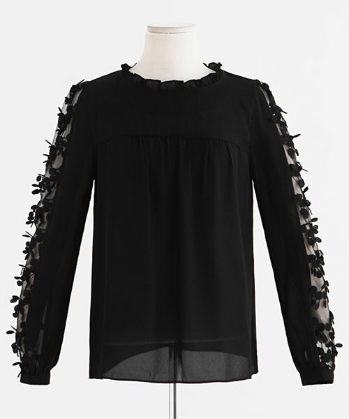 DHOLIC（ディーホリック）の「シースルースリーブブラウス（シャツ/ブラウス・レディース・ホワイト/ブラック・FREE）」の2枚目の写真