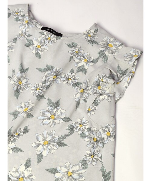 w closet（ダブルクローゼット）の「マーガレット花柄プルオーバー（トップス・レディース・サックス/グレー・FREE）」の6枚目の写真