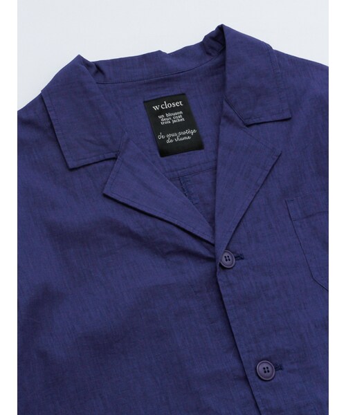 w closet（ダブルクローゼット）の「コットン×リネンショップコート（ジャケット/アウター・レディース・オフホワイト/グレー/ネイビー・FREE）」の7枚目の写真