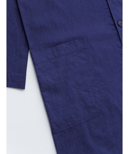 w closet（ダブルクローゼット）の「コットン×リネンショップコート（ジャケット/アウター・レディース・オフホワイト/グレー/ネイビー・FREE）」の9枚目の写真