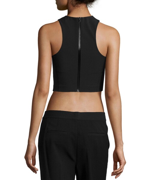 alexanderwang(アレキサンダーワン)の「T by Alexander Wang Sleeveless Tech Crop Top, Black(Tシャツ/カットソー・レディース・BLACK・10/6/8/0/2/4)」の2枚目の写真