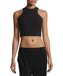 alexanderwang | T by Alexander Wang Sleeveless Tech Crop Top, Black(Tシャツ/カットソー)
