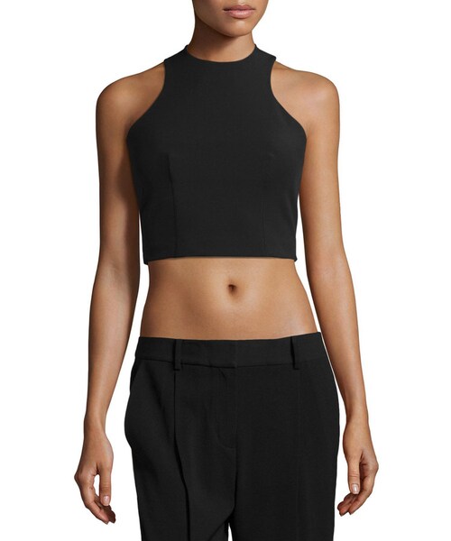 alexanderwang(アレキサンダーワン)の「T by Alexander Wang Sleeveless Tech Crop Top, Black(Tシャツ/カットソー・レディース・BLACK・10/6/8/0/2/4)」の1枚目の写真