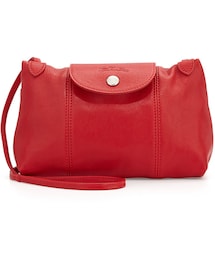 LONGCHAMP | Longchamp Le Pliage Cuir Crossbody Bag, Cherry(ショルダーバッグ)