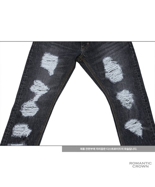 ROMANTIC CROWN(ロマンティッククラウン)の「SUNDAY DESTROYED JEANS_BLACK(その他・メンズ・기타)」の13枚目の写真