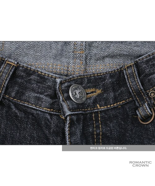 ROMANTIC CROWN(ロマンティッククラウン)の「SUNDAY DESTROYED JEANS_BLACK(その他・メンズ・기타)」の11枚目の写真