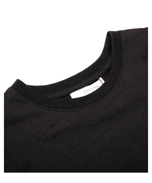 plain-me（プレインミー）の「重磅厚棉拼接長版T（その他・メンズ・深藍/黑・S/M）」の5枚目の写真