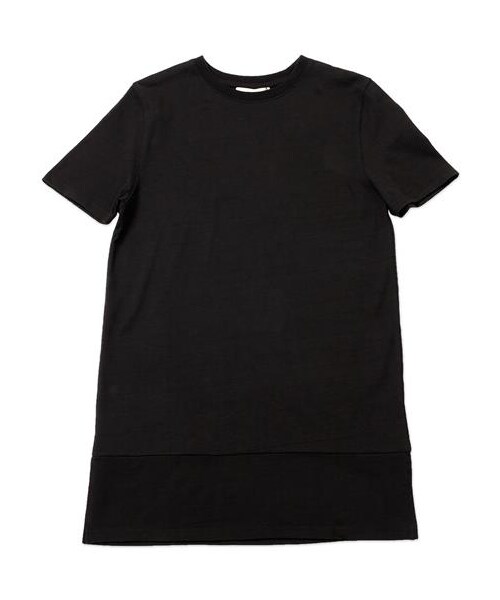 plain-me（プレインミー）の「重磅厚棉拼接長版T（その他・メンズ・深藍/黑・S/M）」の4枚目の写真