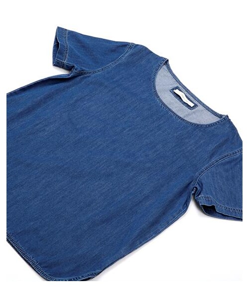 plain-me(プレインミー)の「丹寧鬆身剪裁套頭上衣(その他・メンズ・深藍・S/M/L)」の4枚目の写真