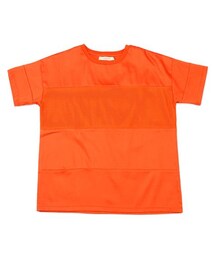 plain-me | 網眼拼接鬆身剪裁短T(その他)