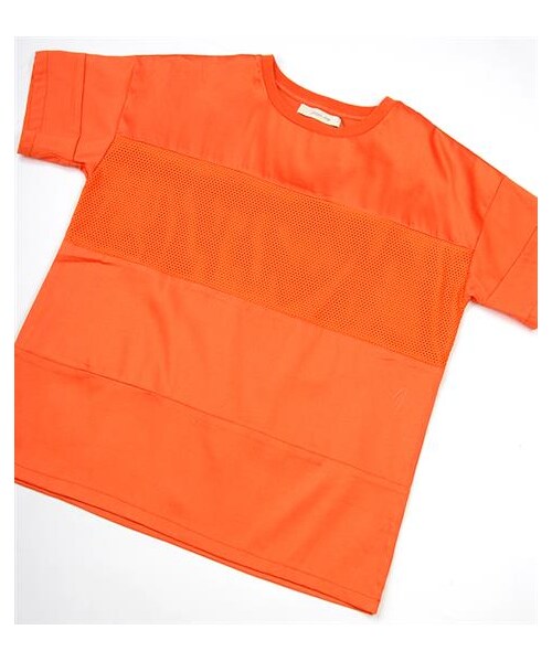 plain-me（プレインミー）の「網眼拼接鬆身剪裁短T（その他・メンズ・白/綠/橘・S/M）」の9枚目の写真