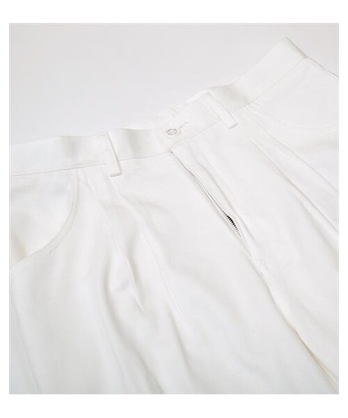 plain-me(プレインミー)の「斜紋鬆身風格九分褲(パンツ・メンズ・白/深藍・S/M/L)」の2枚目の写真