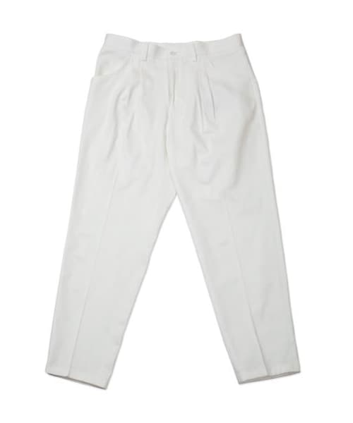 plain-me(プレインミー)の「斜紋鬆身風格九分褲(パンツ・メンズ・白/深藍・S/M/L)」の1枚目の写真