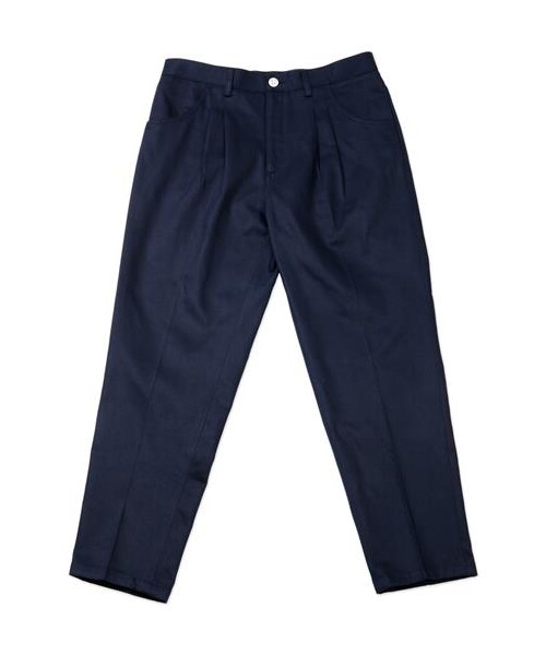 plain-me(プレインミー)の「斜紋鬆身風格九分褲(パンツ・メンズ・白/深藍・S/M/L)」の8枚目の写真