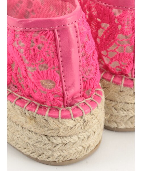 31 Sons de mode（トランテアン　ソン　ドゥ　モード）の「【夏物新着】レースエスパドリーユ《予約アイテム》（フラットシューズ・レディース・オフホワイト/ピンク/ネイビー・Ｓ-/Ｍ-/Ｌ-）」の9枚目の写真