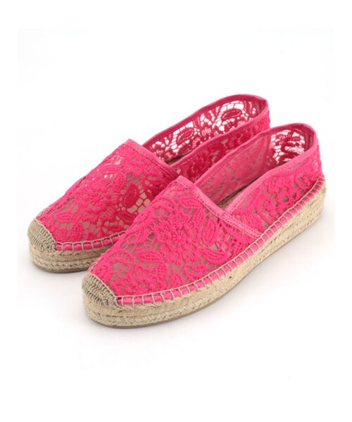 31 Sons de mode（トランテアン　ソン　ドゥ　モード）の「【夏物新着】レースエスパドリーユ《予約アイテム》（フラットシューズ・レディース・オフホワイト/ピンク/ネイビー・Ｓ-/Ｍ-/Ｌ-）」の3枚目の写真
