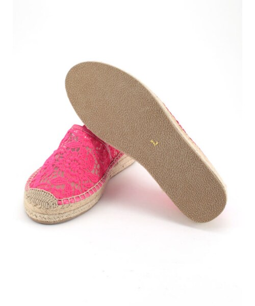 31 Sons de mode（トランテアン　ソン　ドゥ　モード）の「【夏物新着】レースエスパドリーユ《予約アイテム》（フラットシューズ・レディース・オフホワイト/ピンク/ネイビー・Ｓ-/Ｍ-/Ｌ-）」の8枚目の写真