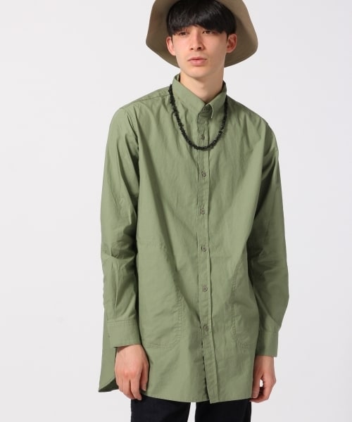 RAGEBLUE（レイジブルー）の「＜2WAY仕様＞ロングシャツ（トップス・メンズ・ホワイト02/ブラック09/オリーブ78・Ｍ/Ｌ）」の3枚目の写真