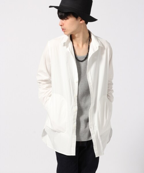 RAGEBLUE（レイジブルー）の「＜2WAY仕様＞ロングシャツ（トップス・メンズ・ホワイト02/ブラック09/オリーブ78・Ｍ/Ｌ）」の5枚目の写真