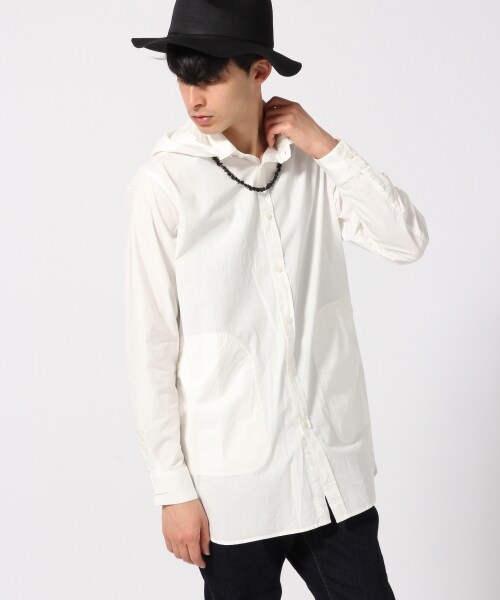 RAGEBLUE（レイジブルー）の「＜2WAY仕様＞ロングシャツ（トップス・メンズ・ホワイト02/ブラック09/オリーブ78・Ｍ/Ｌ）」の4枚目の写真