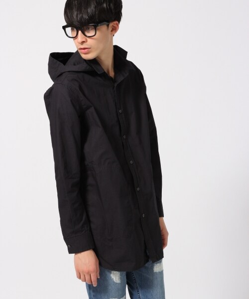 RAGEBLUE（レイジブルー）の「＜2WAY仕様＞ロングシャツ（トップス・メンズ・ホワイト02/ブラック09/オリーブ78・Ｍ/Ｌ）」の7枚目の写真