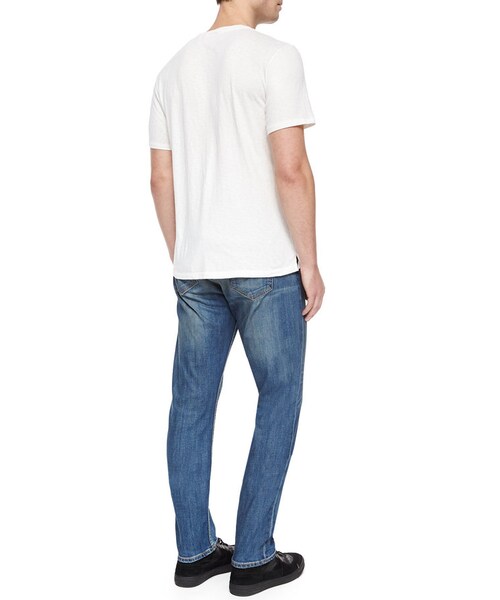rag & bone（ラグアンドボーン）の「Rag & Bone Five-Pocket Distressed Slim-Leg Jeans, Navy（デニムパンツ・メンズ・NAVY・38/29/36/32/31/34/33/30）」の2枚目の写真