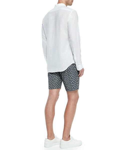 theory（セオリー）の「Theory Short-Sleeve Linen Shirt, White（シャツ/ブラウス・メンズ・WHITE・XX-LARGE/X-LARGE/MEDIUM/LARGE/SMALL）」の2枚目の写真