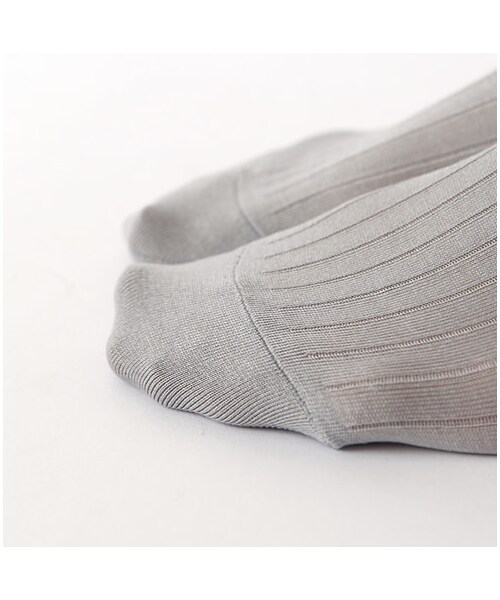 靴下屋（クツシタヤ）の「ガーゼ調リブショートソックス（ソックス・靴下・レディース・サラシ/シルバーグレー/クロ/イエロー・22.0～24.0cm）」の11枚目の写真
