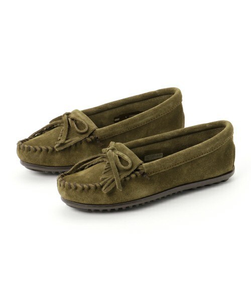 Minnetonka（ミネトンカ）の「【MINNETONKA】キルティースエードモカ　（821600）（モカシン/デッキシューズ・レディース・ブラック/ブラウン/ダークブラウン/ベージュ/ブルー/ネイビー/ライトブルー/パープル/イエロー/ワイン/ブルー系その他/ラベンダー/ライトグレー/ブラウン系その他/グリーン/カーキ/ボルドー・35/36/37/38）」の7枚目の写真