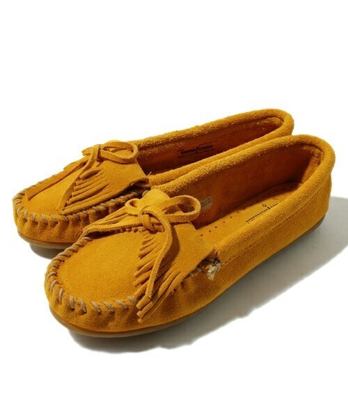 Minnetonka（ミネトンカ）の「【MINNETONKA】キルティースエードモカ　（821600）（モカシン/デッキシューズ・レディース・ブラック/ブラウン/ダークブラウン/ベージュ/ブルー/ネイビー/ライトブルー/パープル/イエロー/ワイン/ブルー系その他/ラベンダー/ライトグレー/ブラウン系その他/グリーン/カーキ/ボルドー・35/36/37/38）」の15枚目の写真