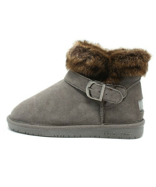 BEACH FEET(ビーチフィート)の「【BEACH FEET】ファー ミニ ムートン (833004)(ブーツ・レディース・ブラック/グレー/ダークブラウン・35/36/37/38)」の4枚目の写真
