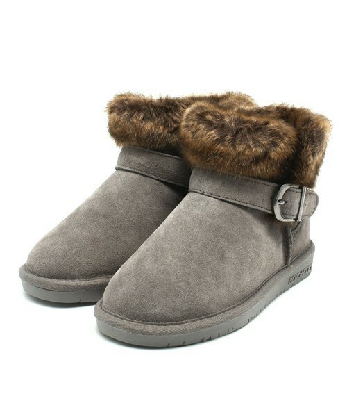 BEACH FEET(ビーチフィート)の「【BEACH FEET】ファー ミニ ムートン (833004)(ブーツ・レディース・ブラック/グレー/ダークブラウン・35/36/37/38)」の3枚目の写真