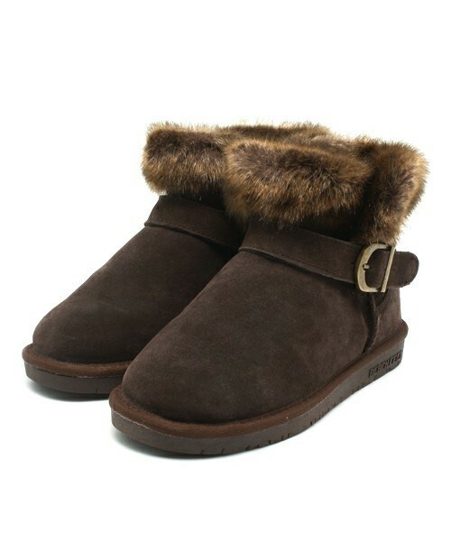 BEACH FEET(ビーチフィート)の「【BEACH FEET】ファー ミニ ムートン (833004)(ブーツ・レディース・ブラック/グレー/ダークブラウン・35/36/37/38)」の1枚目の写真