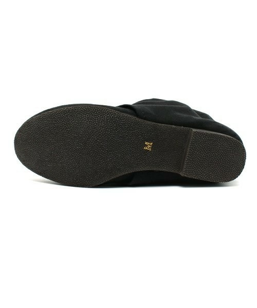 Bridget Birkin（ブリジットバーキン）の「後ろ編み上げクシュクシュハーフブーツ　（143101）（ブーツ・レディース・ブラック/ダークグレー・SMALL/MEDIUM/LARGE/X-LARGE）」の4枚目の写真