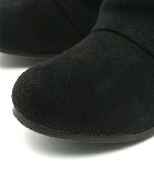 Bridget Birkin（ブリジットバーキン）の「後ろ編み上げクシュクシュハーフブーツ　（143101）（ブーツ・レディース・ブラック/ダークグレー・SMALL/MEDIUM/LARGE/X-LARGE）」の7枚目の写真