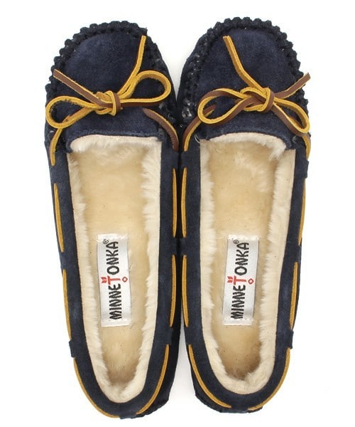 Minnetonka(ミネトンカ)の「【MINNETONKA】CALLY SLIPPER (841637)(モカシン/デッキシューズ・レディース・ベージュ/ネイビー・35/36/37/38)」の10枚目の写真