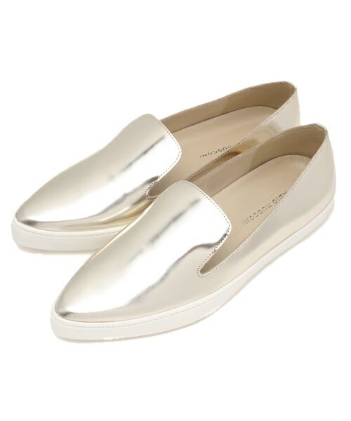 FABIO RUSCONI（ファビオルスコーニ）の「ポインテッドトゥスリッポン　（F55000）（スニーカー・レディース・ゴールド/マルチ・35/36/37/38/39）」の2枚目の写真